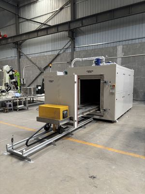 Precision Temperature Control Hrf1350-06 Hot Air Trolley Furnace + Online Monitoring Electric Purification Furnace