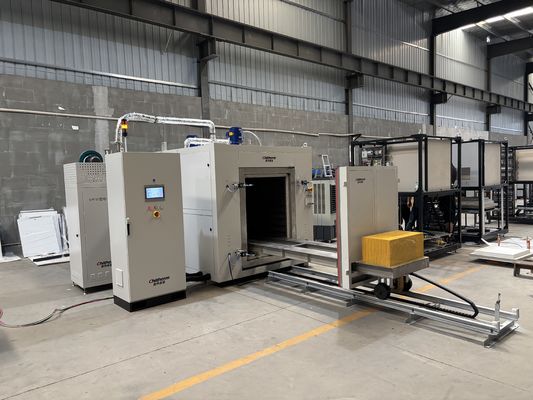 Precision Temperature Control Hrf1350-06 Hot Air Trolley Furnace + Online Monitoring Electric Purification Furnace